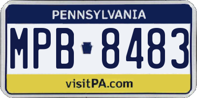 PA license plate MPB8483