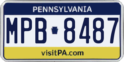 PA license plate MPB8487