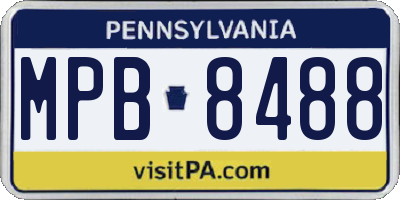 PA license plate MPB8488