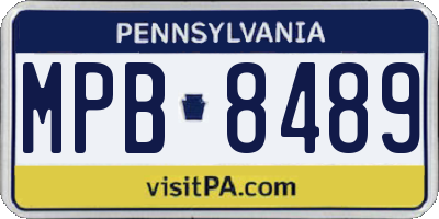 PA license plate MPB8489