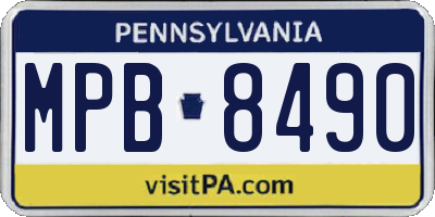 PA license plate MPB8490