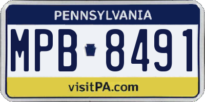 PA license plate MPB8491