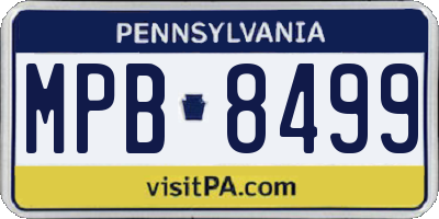 PA license plate MPB8499