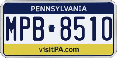 PA license plate MPB8510