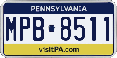PA license plate MPB8511