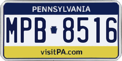 PA license plate MPB8516