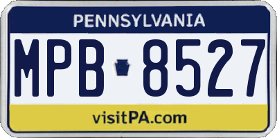 PA license plate MPB8527
