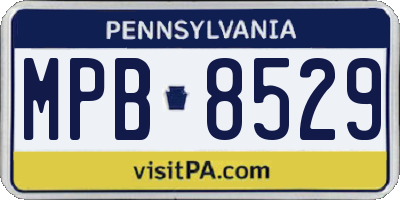 PA license plate MPB8529