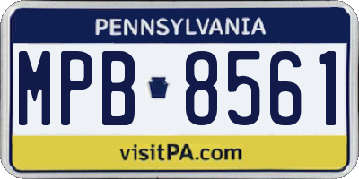 PA license plate MPB8561