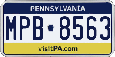 PA license plate MPB8563