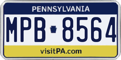 PA license plate MPB8564