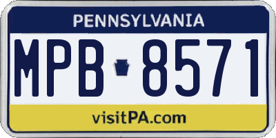 PA license plate MPB8571