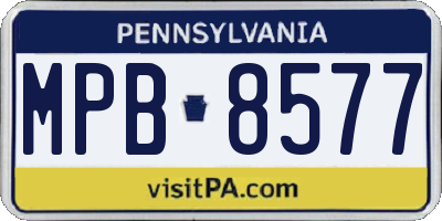 PA license plate MPB8577