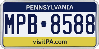 PA license plate MPB8588