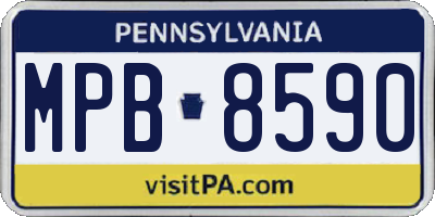 PA license plate MPB8590