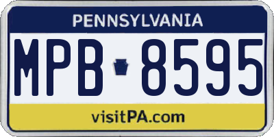 PA license plate MPB8595
