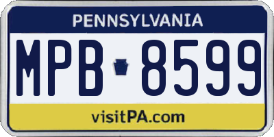 PA license plate MPB8599