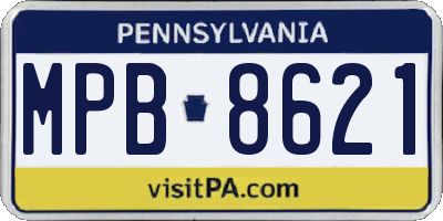 PA license plate MPB8621