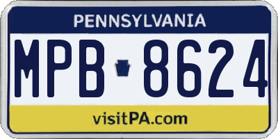 PA license plate MPB8624