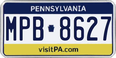 PA license plate MPB8627