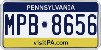 PA license plate MPB8656
