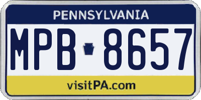 PA license plate MPB8657