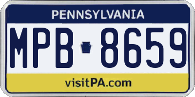PA license plate MPB8659