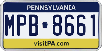 PA license plate MPB8661