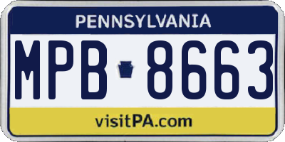 PA license plate MPB8663