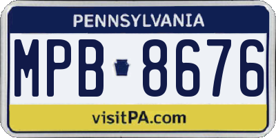 PA license plate MPB8676