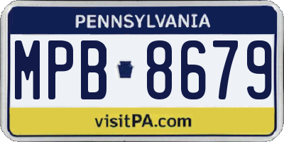 PA license plate MPB8679