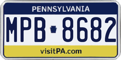 PA license plate MPB8682