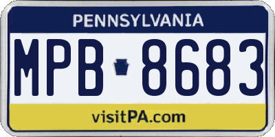 PA license plate MPB8683