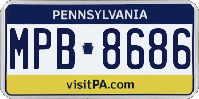 PA license plate MPB8686