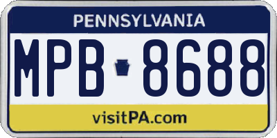 PA license plate MPB8688