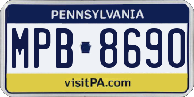 PA license plate MPB8690