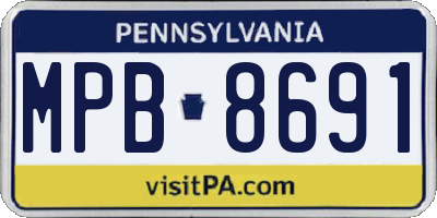 PA license plate MPB8691