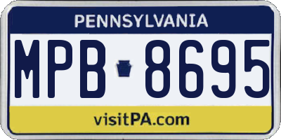 PA license plate MPB8695