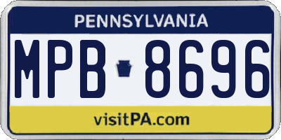 PA license plate MPB8696