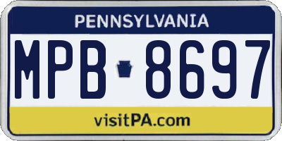 PA license plate MPB8697