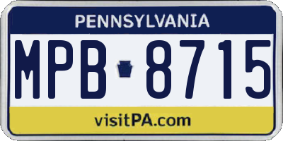 PA license plate MPB8715