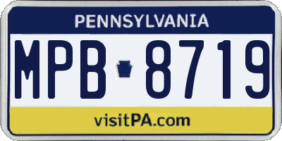 PA license plate MPB8719