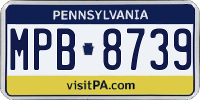 PA license plate MPB8739