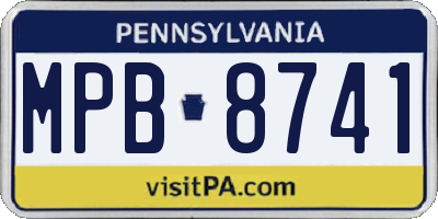 PA license plate MPB8741