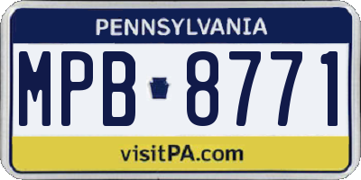 PA license plate MPB8771