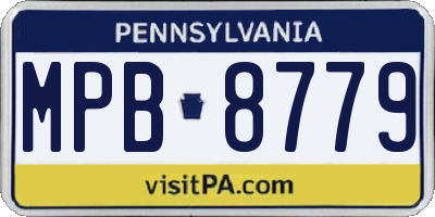 PA license plate MPB8779