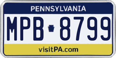 PA license plate MPB8799