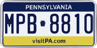 PA license plate MPB8810