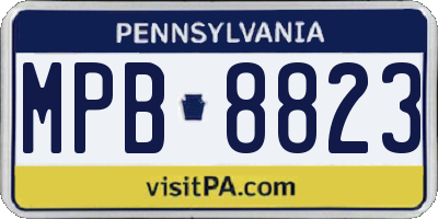 PA license plate MPB8823