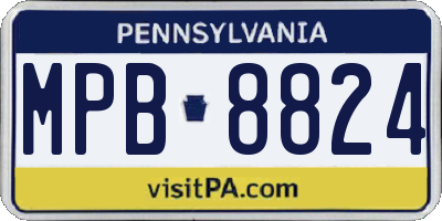 PA license plate MPB8824